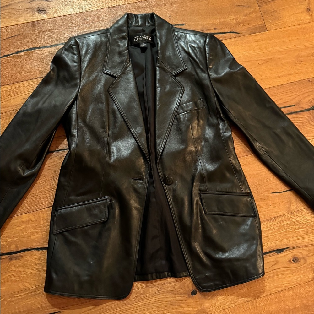 vintage leather blazer